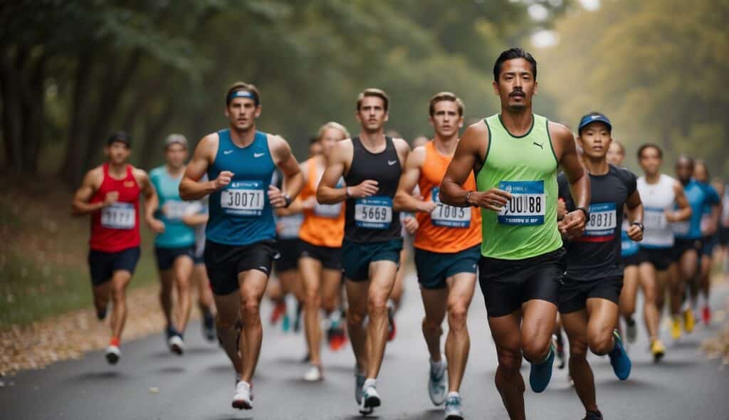 A diverse group of runners participate in specialized running events worldwide